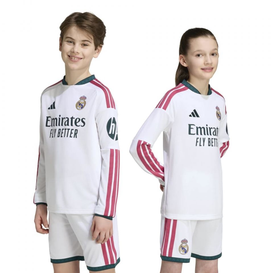 adidas Real Madrid CF 2026/27 Youth Long Sleeve Home Jersey